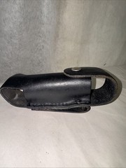 Boston Leather 5526 MK-4 Chemical Spray Holder Black Leather Duty Belt Mace Case