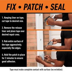 Gorilla Waterproof Patch & Seal Tape, Clear Tape, 4″ x 8′ (Pack of 1) Permanent