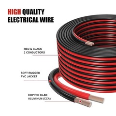 18AWG 2 Conductor Red Black Automotive Electrical Wire 25FT 18 Gauge Wire
