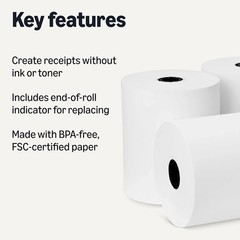 3 1/8″ x 230′ THERMAL POS RECEIPT PRINTER ROLL PAPER BPA FREE USA 50 ROLLS !