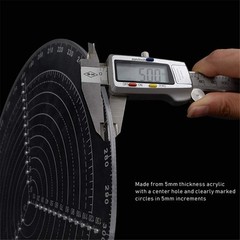 300mm/11.8 Inch Round Center Finder Compass Wood Turners Lathe Clear Acrylic