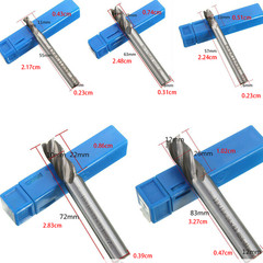5Pcs CNC Straight Drill Bits HSS Shank 4 Flutes Engraving Milling Cutters a