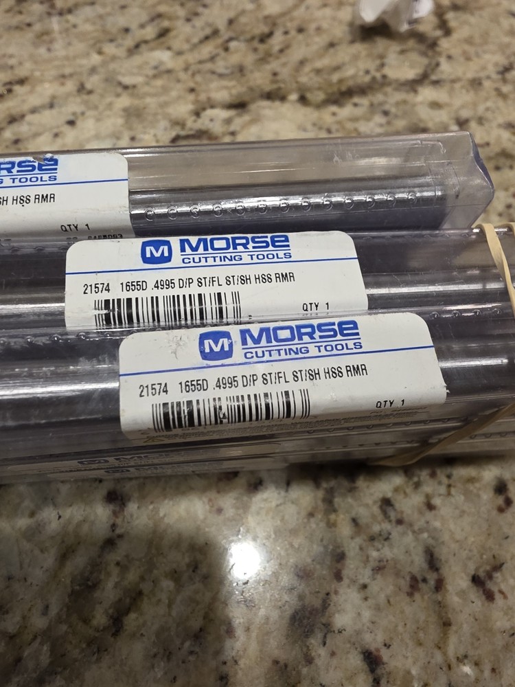 ​Morse 21574 .4995″ HSS Chucking Reamer ST/FL ST/SH Series 1655D USA New