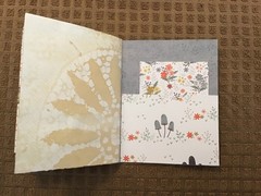 Handmade Naked Junk Journal 5-1/2” x 4-1/4” Mushroom & Leaves Print Cover