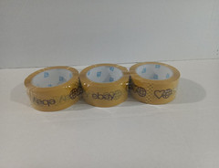 3 Rolls Official eBay Brand Logo Yellow Packing Packaging Tape Shipping 2″ X 75”