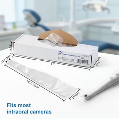 500PCS Dental Camera Sleeve Disposable Cover for Intraoral Camera 10.2×2＂