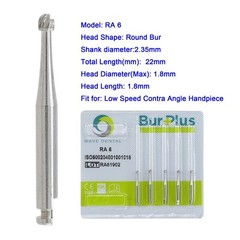 Wave Dental Carbide Burs Round Latch Bur RA 2 4 Long Surgical Bur LAOS RA SURG 4