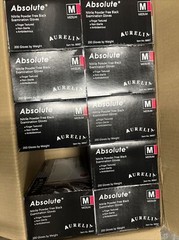 Aurelia Examination Gloves 200 Black Color Size M