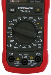 TekPower TP8233B Digital Multimeter AC DC Voltage DC Current Resistance Tester