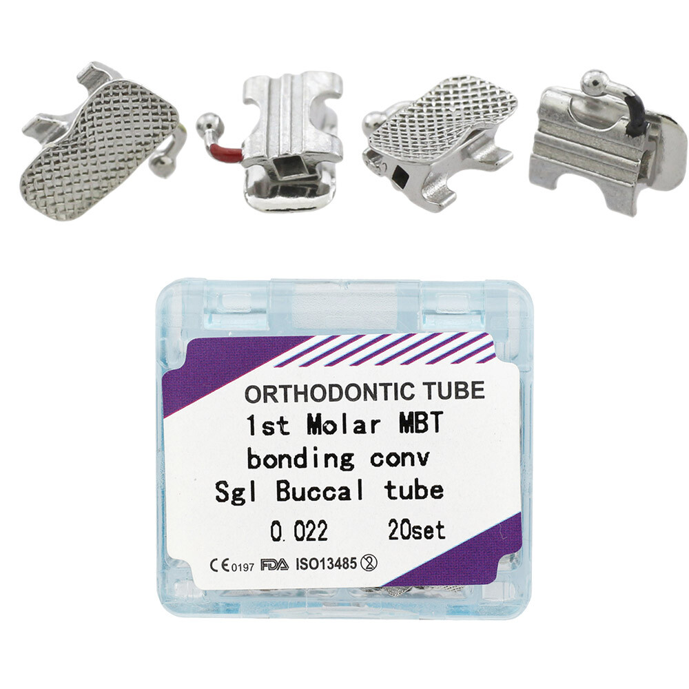 Dental Orthodontic Buccal Tubes Convertible Single Tube MBT 022 1st Molar MIM