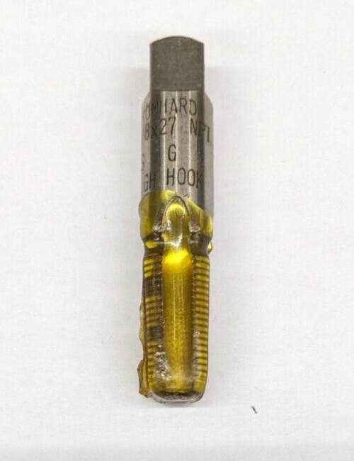 Kromhard 1/8″-27 NPT High Hook Pipe Tap HSS G 4 Flute 7/16″ Shank USA New