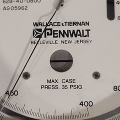 Vintage Pennwalt 62B-4D-0800 Pressure Gauge 0-800 mmHg Millimeters Of Mercury