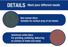 42x 2 in Roll Lock Sanding Discs w/ Holder Die Grinder Quick Change Surface Prep