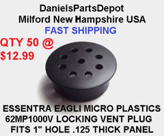 x50 1″ VENT HOLE PLUG ESSENTRA 62MP1000V LOCKING NYLON PLASTIC HEYCO STYLE CAP