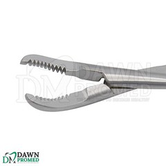 3 Pcs Bone Holding Forceps Curved Serrated 5.5″ Gold Plated Instrument German Gr