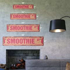 SMOOTHIE Vintage Street Sign Metal Plastic shop lover store fruit drink