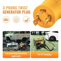 RV Power Adapter NEMA L5-30P to 5-15 5-20R Generator Camper Male to Female Plug