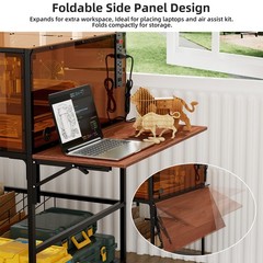Laser Engraver Enclosure Cabinet with Exhaust Fan 6000RPM & Foldable Panel