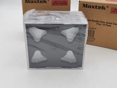 Maxtek 10.4mm Double Disc Jewel Case, Black Tray 10 Packs Lot of 2 New In Box