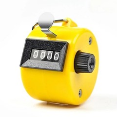 Hand Tally Counter, Handheld 4 Digit Lap Counter, Manual Mechanical Clicker HO