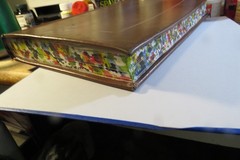 Leather bound sketchbook, notebook, scrapbook, 9 by 12 inches