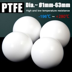 White Solid PTFE Ball Plastic Balls Diaphragm Pump Sealing Ball Dia. Ø1mm-63mm
