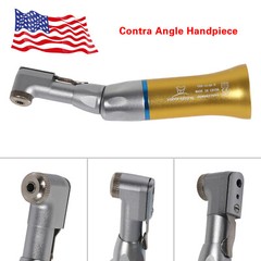 Dental Contra Angle Low Speed Handpiece Latch 2.35mm Bur 1:1 Gear Gold