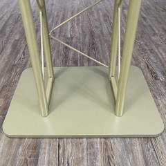 Light Green Hue Gold Color Curved Podium Church Podium Truss Metal Wood Pulpit
