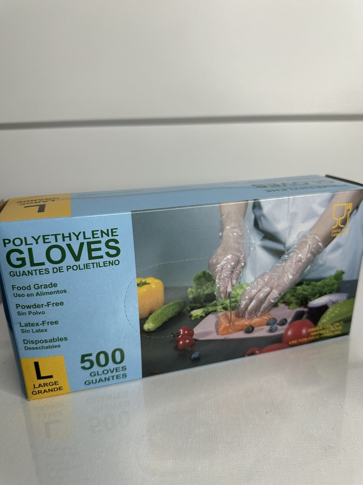polyethylene gloves 500 Pc. Size Large