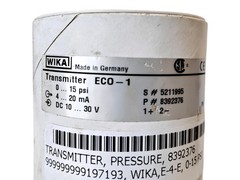 WIKA ECO-1 10-30 V DC 0-15 PSI Pressure Transmitter