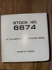 8 – 4 1/2″ Aluminum Oxide Grinding Wheel Stock No 6674