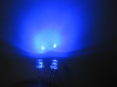100pcs, 3mm Red Yellow Blue Green White Flat Top LED Wide Angle Leds Diode Lamp