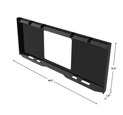 48″ Universal Skid Steer Weld-on Mount Plate with Window 48*1.8*18.3in Black