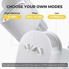LED Motion Sensor Outdoor Lights, 34W 3500LM 5000K Daylight, IP65 Waterproof,…