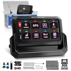 MICTUNING Wireless Switch Panel 4/6/8/12 Gang Remote/APP Control LED Circuit Box