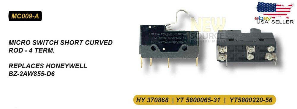 370868 HYSTER NEUTRAL SAFETY MICRO SWITCH REPLACES BZ-2AW866-D6 MC009
