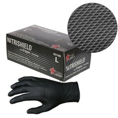 MCR Saftey Nitrishield w/Grippaz 6 Mil Gloves, Various Sizes, 1 Case, Free Ship