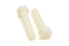 US Stock 50pcs M4 x 12mm Hex Nylon screws hex bolts screws White