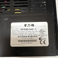 Eaton MVX9000 Sensorless Vector VFD MVX001A0-1 1HP 100-120VAC 1PH