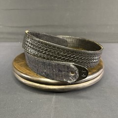 Bianchi Duty Belt Size 34″ Waist 1.5″ Wide Black Basketweave Leather