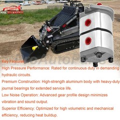Two-Section Hydraulic Gear Pump For AGT Skid Steer Loader KTT23 PGP51088G3LP US