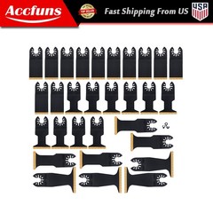 Multi Tool Blades -30Pcs Titanium Oscillating Tool Blades for Metal Wood Plastic