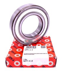 FAG 6211 C Z C3 Deep Groove Ball Bearing, Metal Shielded ONE SIDE 55x100x21 mm