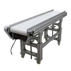 110V 59″L×7.9″W Electric Commercial PVC Belt Conveyor Aluminum Body 120W 66Lbs