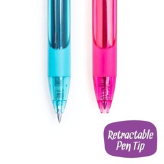 Gel Pens | 12 Count, Fine Point Tip (0.5mm), Assorted Rainbow Colors, Retractabl