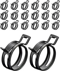 3/8 ID Spring Band Type Clamps Manganese Steel Fuel Line Pipe 20PCS 10mm