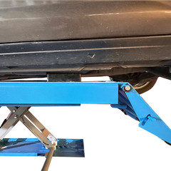 M&E 7700lbs Lifting Mid-Rise Scissor Lift 110V Pneumatic Release Car Lift Jacks