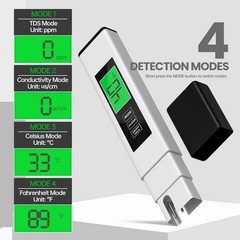 4 in 1 TDS Meter Digital Water Tester,Water Tester for Drinking Onesize