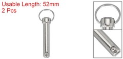 1/2″x2.05″ Quick Release Pin Carbon Steel Silver Pack of 2