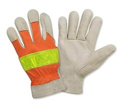 Pair of Majestic Reflective Cowhide Gloves 1950 Extra Large Farmer Bob’s Parts